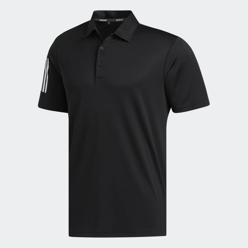 Adidas 3-STRIPE BASIC POLO SHIRT Black / White 3 Adidas 3-STRIPE BASIC POLO SHIRT Black / White