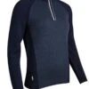 Glenmuir ALISSA Ladies Zip Neck Contrast Sleeve Touch Of Cashmere Golf Sweater -Elite Golf Shop 890x1200 fitbox alissa navynavymarlwhite3