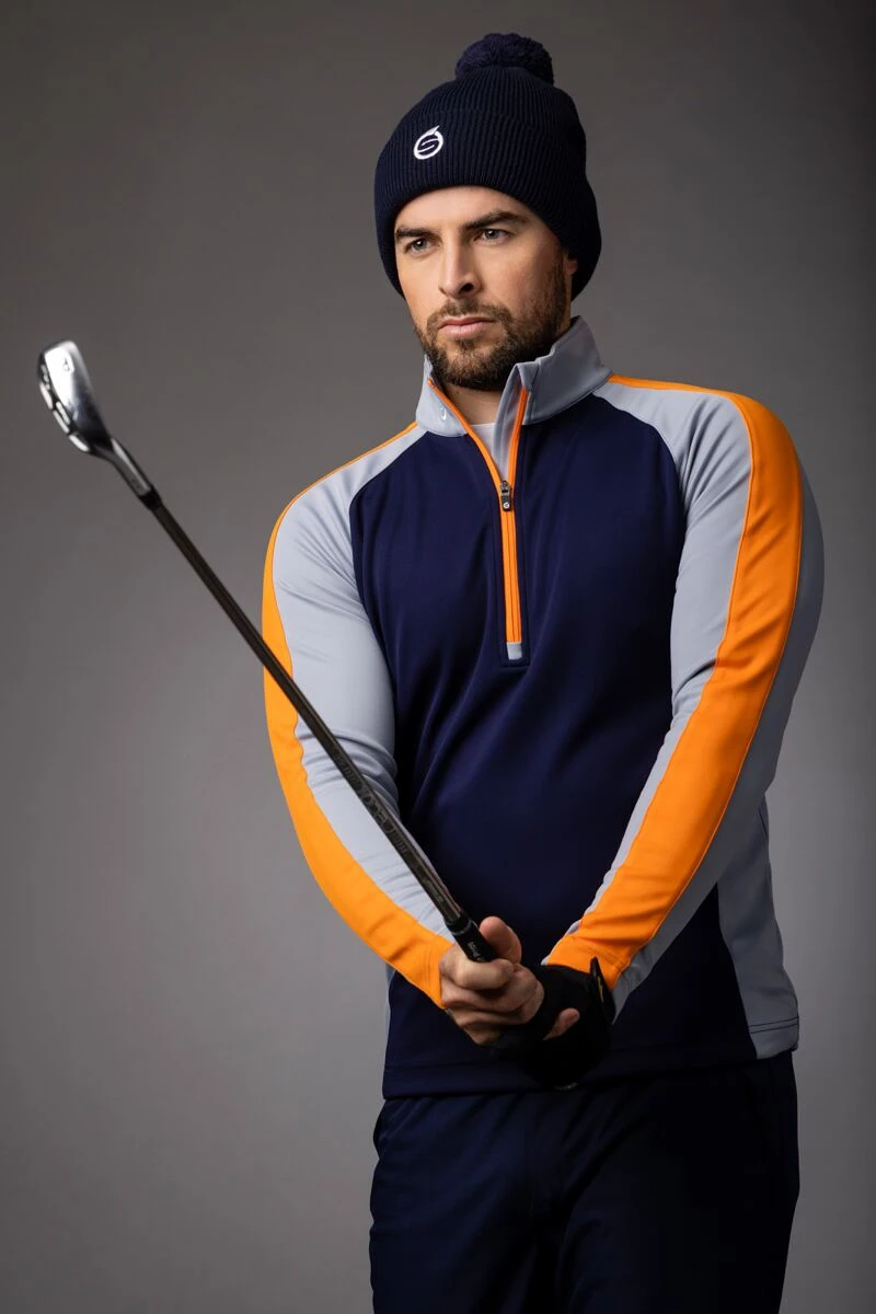 Sunderland Gents Aspen Zip Mid Layer Top Navy/Silver/Lava 4 Sunderland Gents Aspen Zip Mid Layer Top Navy/Silver/Lava - Image 2