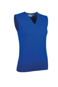 Glenmuir Ladies V Neck Cotton Golf Slipover Ascot Blue ASTRID