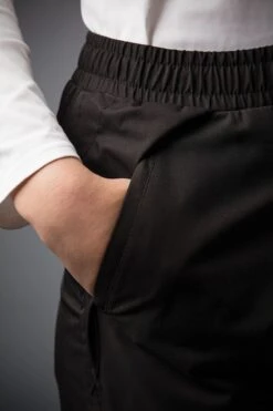 Sunderland MONTANA Ladies Lightweight Waterproof Golf Trousers BLACK Lifetime Waterproof Guarantee -Elite Golf Shop 890x1200 fitbox montanatrousers closeup pocket