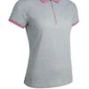 Glenmuir Ladies Nadia Polo Shirt Light Grey Marl/Sorbet