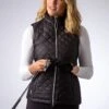 Glenmuir Ladies Sabine Zip Front Diamond Quilted Performance Golf Gilet Black SABINE -Elite Golf Shop 890x1200 fitbox sabine model black