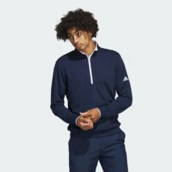 Adidas Light Weight Quarter Zip Collegiate Navy/White -Elite Golf Shop 9ebd084b9b8246738d61af01002acd59 f540