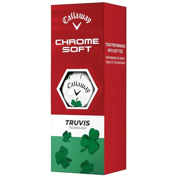 Callaway Chrome Soft Truvis Shamrock Doz Balls White 4 Callaway Chrome Soft Truvis Shamrock Doz Balls White - Image 2