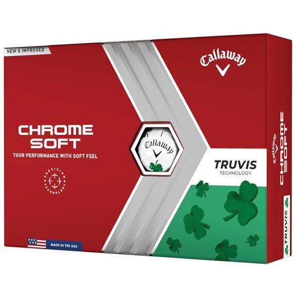 Callaway Chrome Soft Truvis Shamrock Doz Balls White 3 Callaway Chrome Soft Truvis Shamrock Doz Balls White