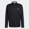 Adidas Gents Club ¼ Zip Sweatshirt Black -Elite Golf Shop Club Quarter Zip Sweatshirt Black GR0761 01 laydown
