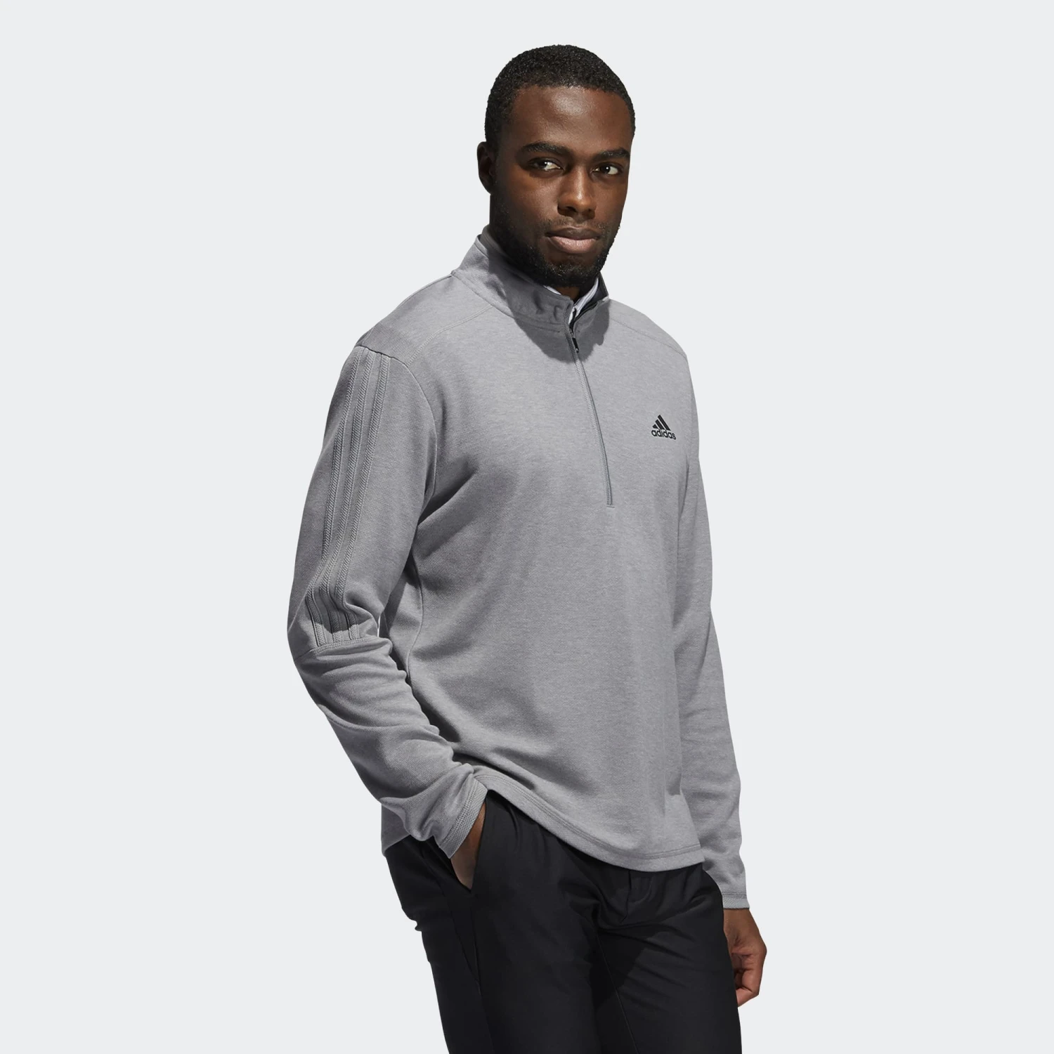 Adidas Golf 3-Stripe Left Chest 1/4 Zip Midlayer GH7049 6 Adidas Golf 3-Stripe Left Chest 1/4 Zip Midlayer GH7049 - Image 4