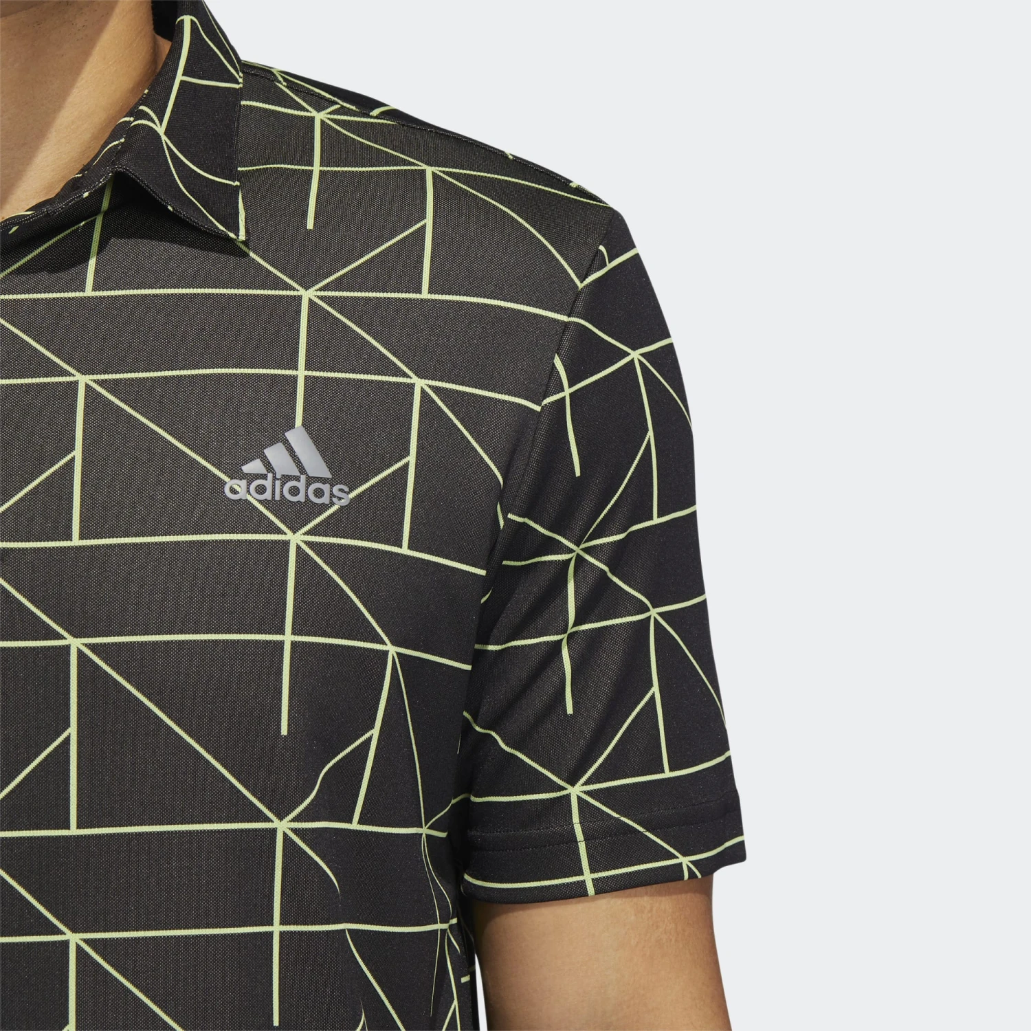 Adidas Gents JACQUARD POLO SHIRT BLACK/PULLIM 6 Adidas Gents JACQUARD POLO SHIRT BLACK/PULLIM - Image 4