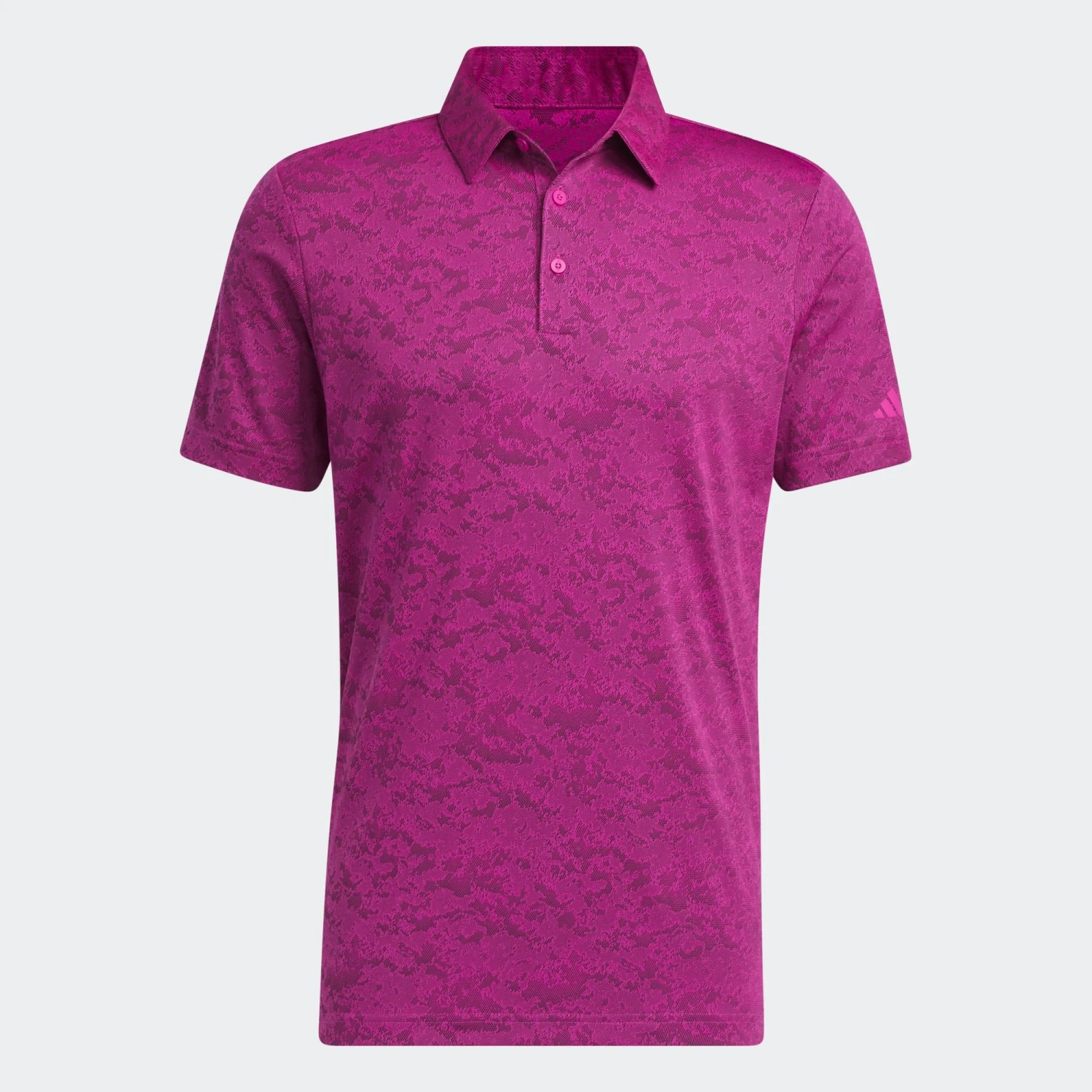 Adidas Golf Textured Jacquard Shirt Lucid Fuschia 3 Adidas Golf Textured Jacquard Shirt Lucid Fuschia