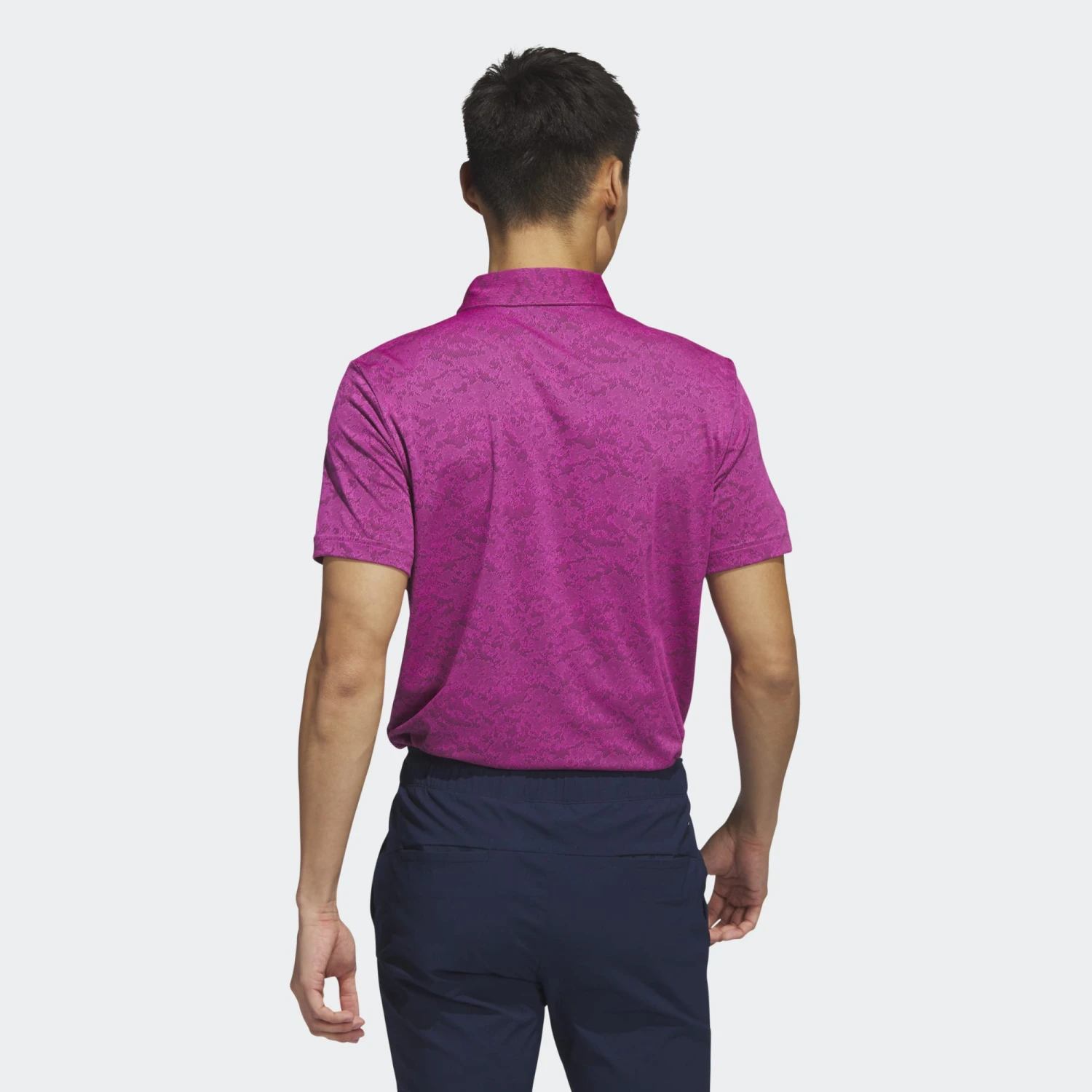 Adidas Golf Textured Jacquard Shirt Lucid Fuschia 6 Adidas Golf Textured Jacquard Shirt Lucid Fuschia - Image 4