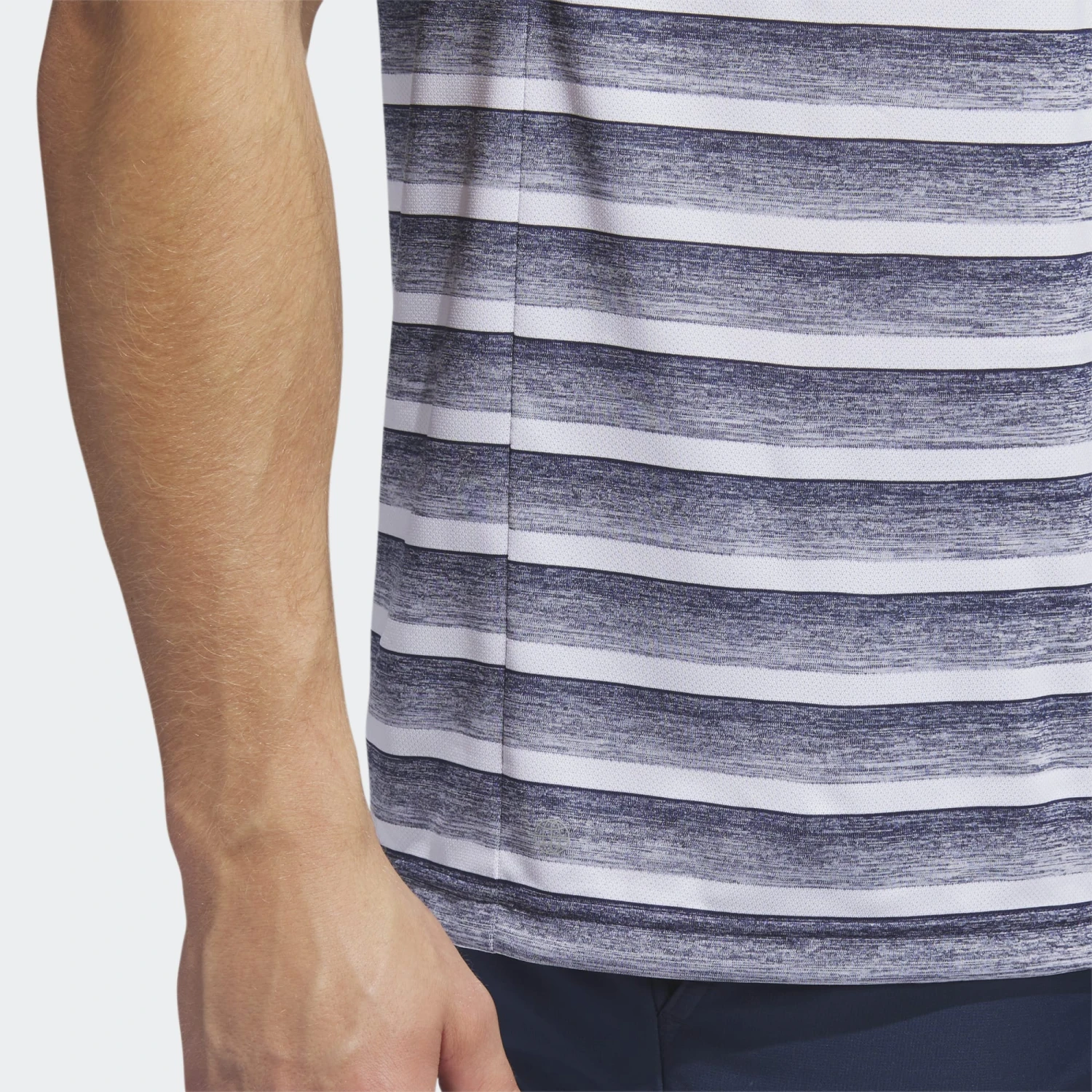 Adidas Golf 2-Colour Stripe Shirt Collegiate Navy/White 6 Adidas Golf 2-Colour Stripe Shirt Collegiate Navy/White - Image 4