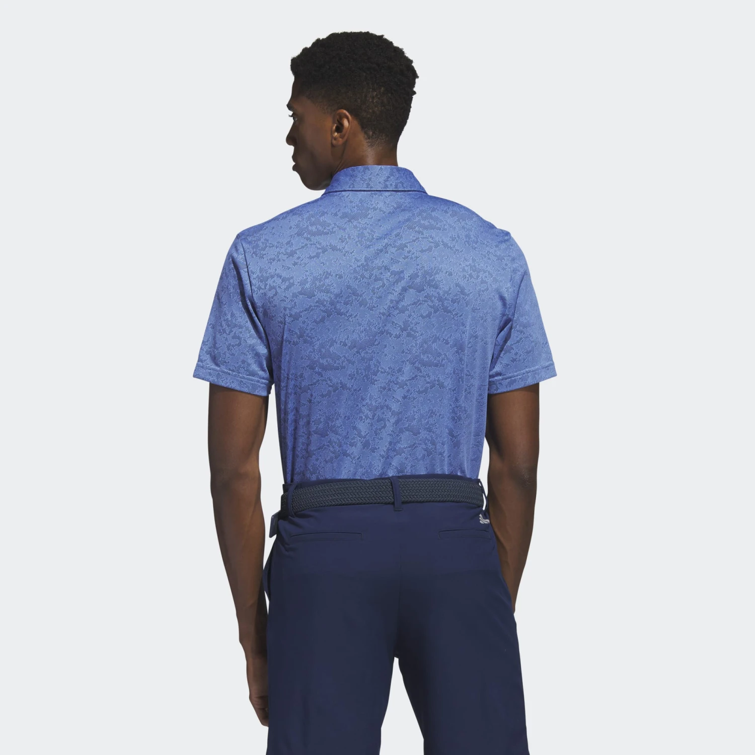 Adidas Golf Textured Jacquard Shirt Blue Fusion / Collegiate Navy 5 Adidas Golf Textured Jacquard Shirt Blue Fusion / Collegiate Navy - Image 3