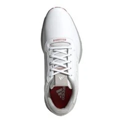 Adidas Gents S2G Spike Less Leather Shoes White - Grey - Red -Elite Golf Shop P FX4333ADIDASSHOESWHITEGREYREDGENTS 3 L