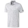 Adidas Gents Flag Print Primeblue Polo Shirt Grey Four - Hemp - Grey Two