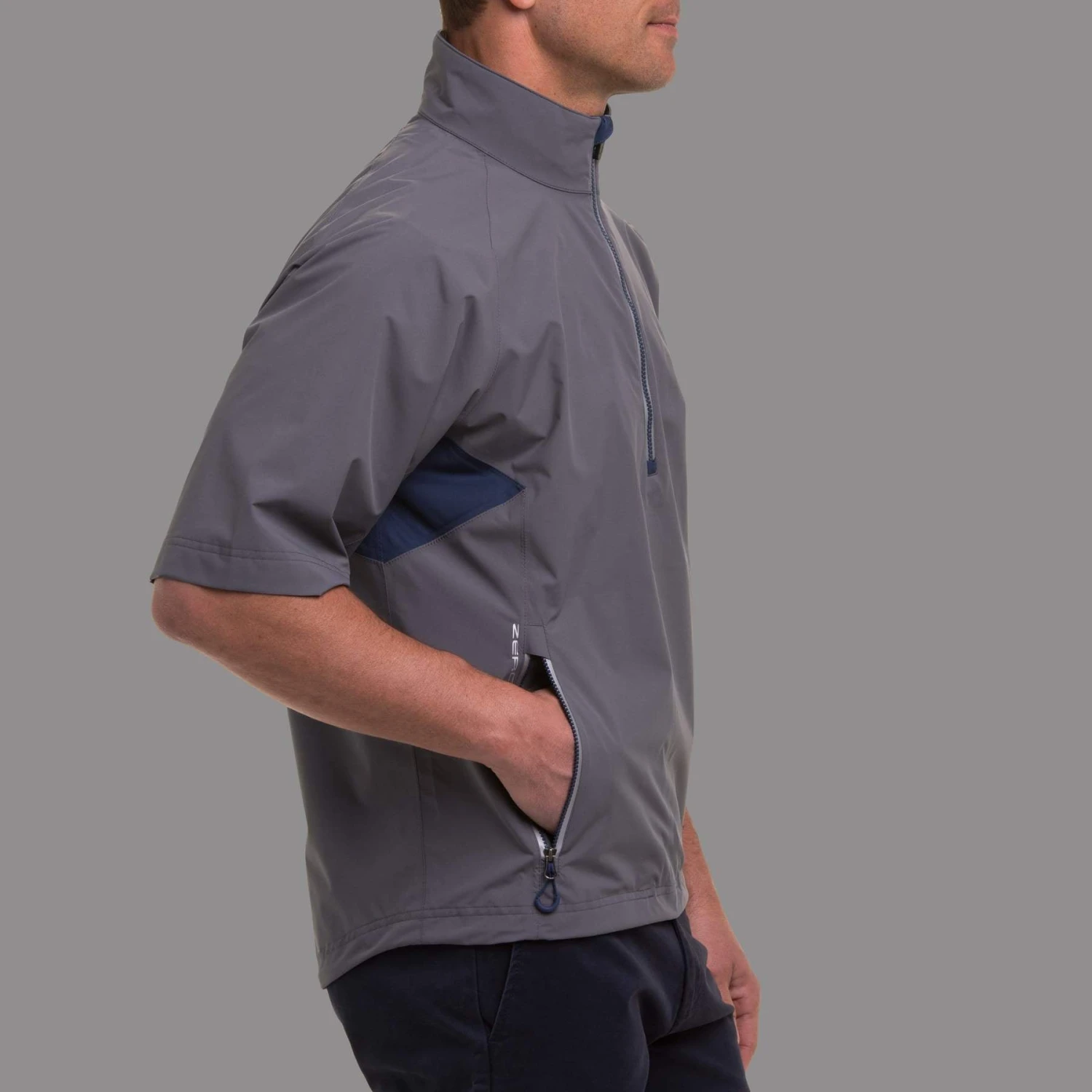 Zero Restriction Gents Power Torque 1/4 Zip Short Sleeve Waterproof Top SHADOW/BLUE INDIGO 4 Zero Restriction Gents Power Torque 1/4 Zip Short Sleeve Waterproof Top SHADOW/BLUE INDIGO - Image 2