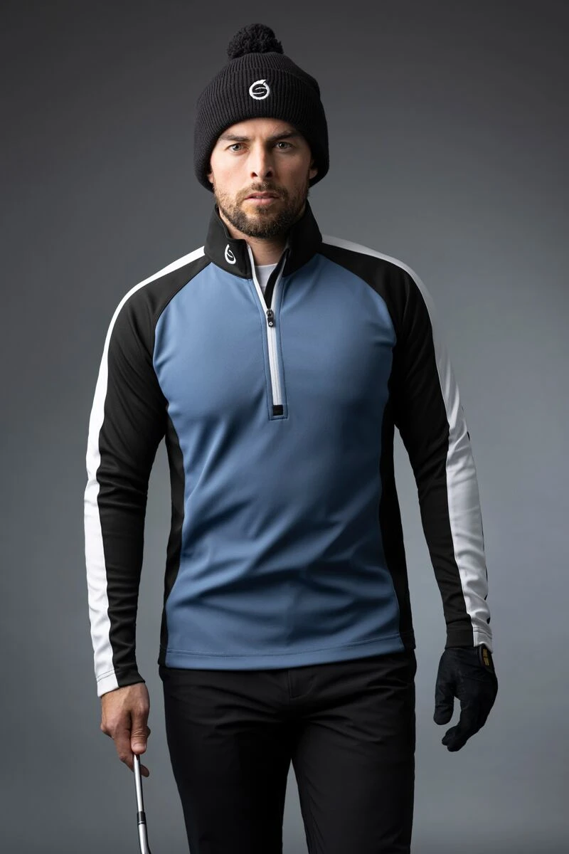 Sunderland Gents Aspen Zip Mid Layer Top Storm Grey/Black/White 4 Sunderland Gents Aspen Zip Mid Layer Top Storm Grey/Black/White - Image 2