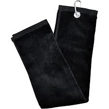 Longridge Blank Luxury 3 Fold Golf Towel -Black 3 Longridge Blank Luxury 3 Fold Golf Towel -Black
