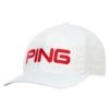 Ping Classic Lite Golf Cap White/Red 2 Ping Classic Lite Golf Cap White/Red -Elite Golf Shop ping classic lite golf cap 35980 03 2 1