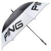 Ping 68" Tour Double Canopy Umbrella White Black -Elite Golf Shop ping umbrella