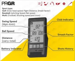 PRGR Portable Launch Monitor 2021 - HS-130A -Elite Golf Shop prgr 600x488 cd7cad39 42c5 4bc7 aa49 afc21b7460c0